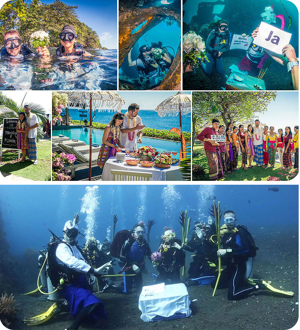 bali underwater marriage